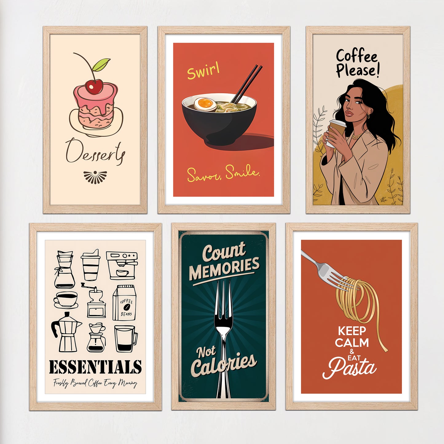 Kitchen Quotes Wall Art Set – 6