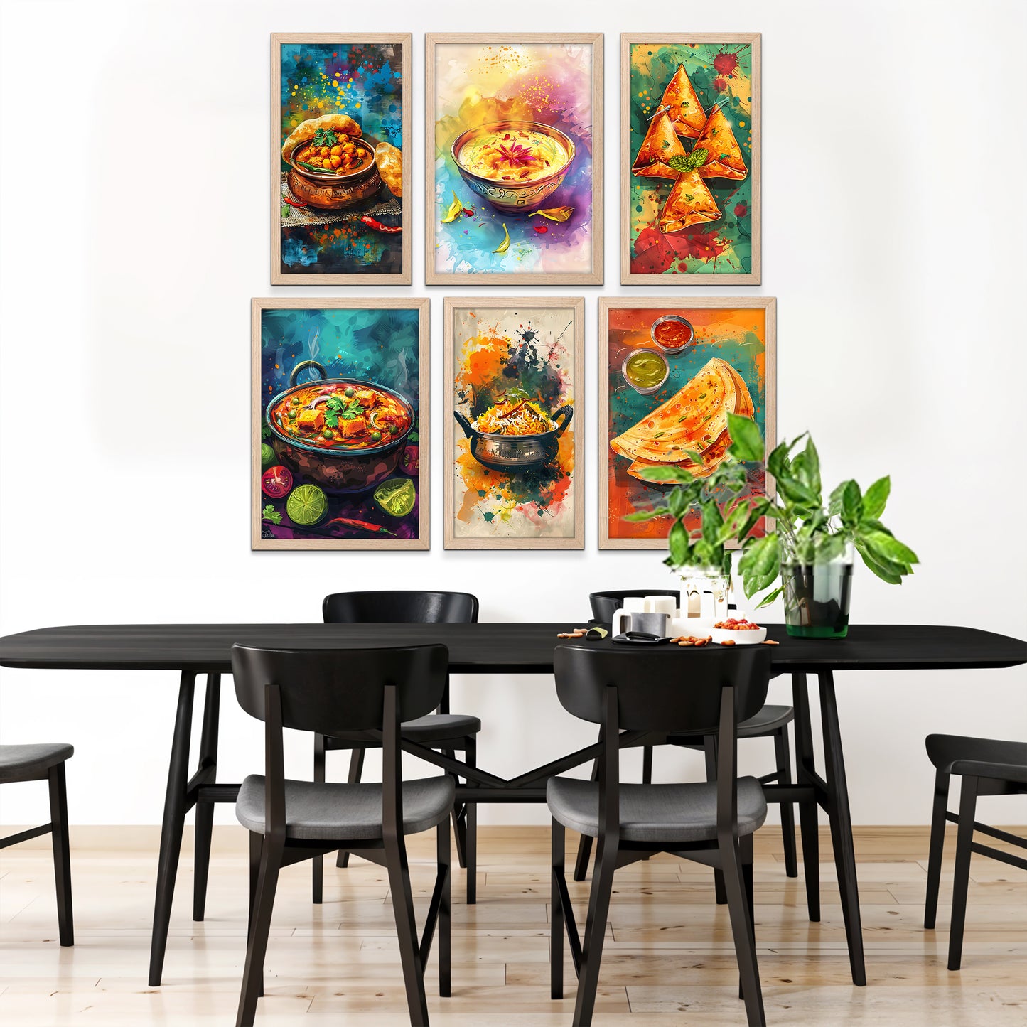 Indian Food Wall Art Set – 6
