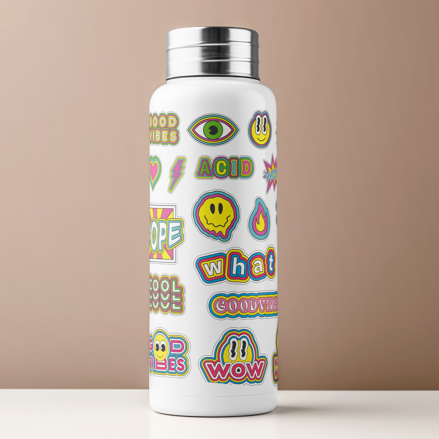 Vibrant Graffiti Quote Sticker Pack