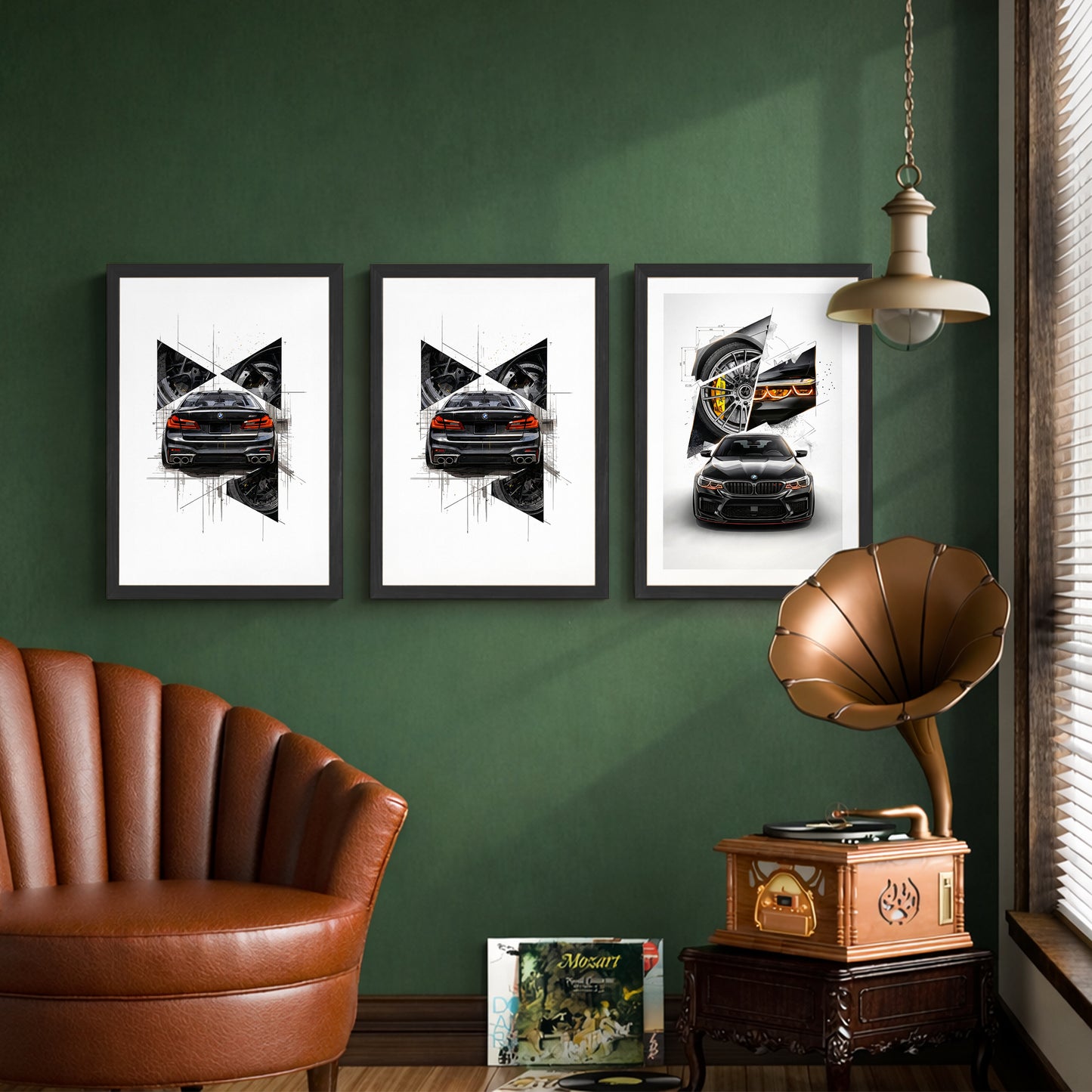 BMW Sketch Wall Frame Set of 3