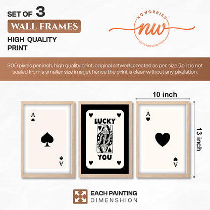 Ace & Lucky Trio Wall Frames Set of 3