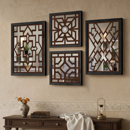 Modern Wall Mirror Set of 4