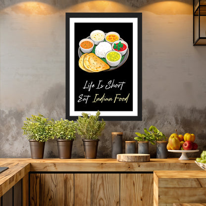 Indian Food Lover Wall Frame Set of 1