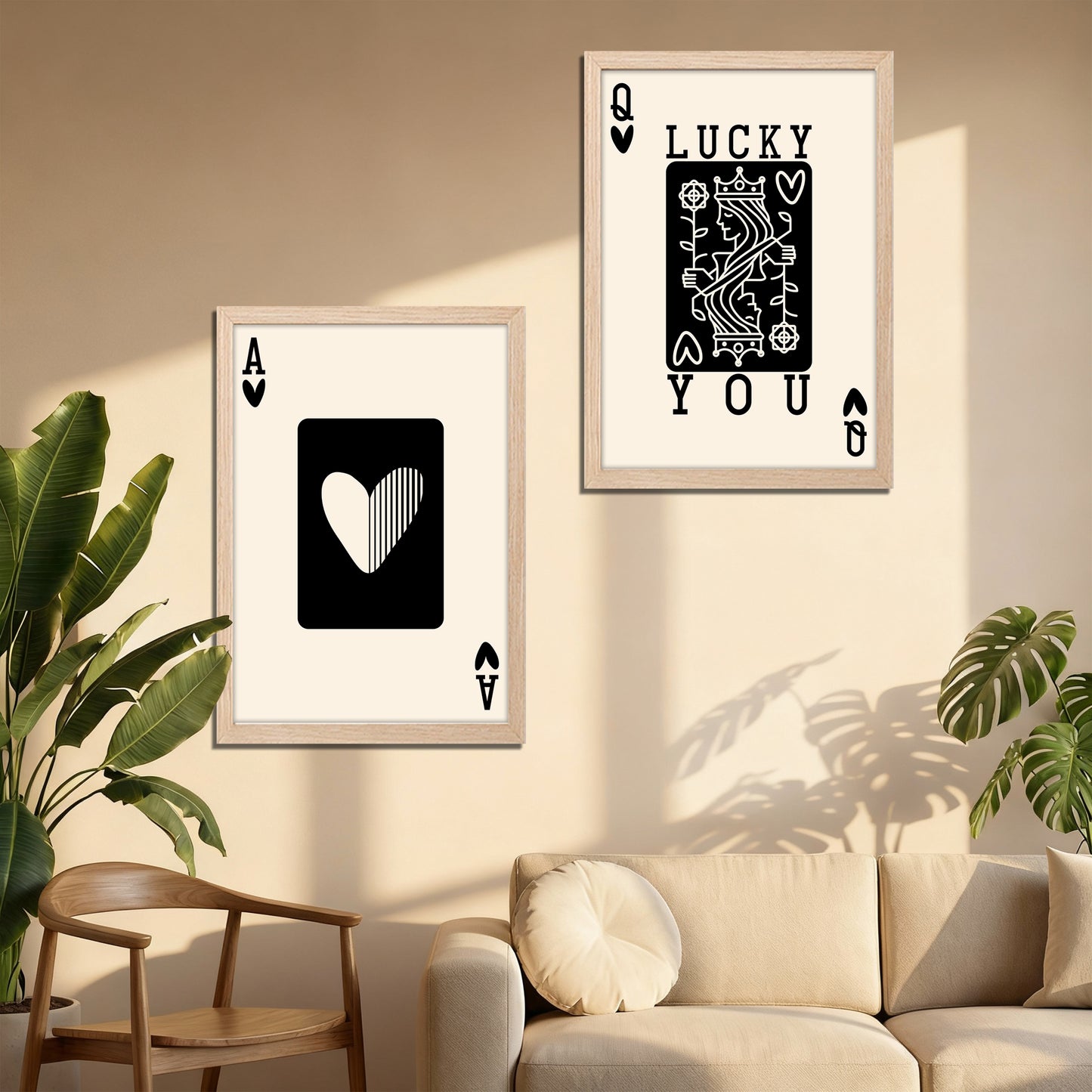 Playing Card Romance Wall Art Set