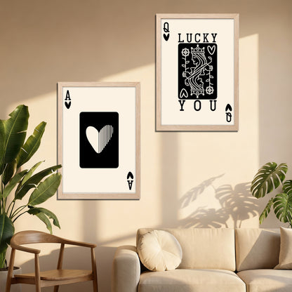 Playing Card Romance Wall Art Set