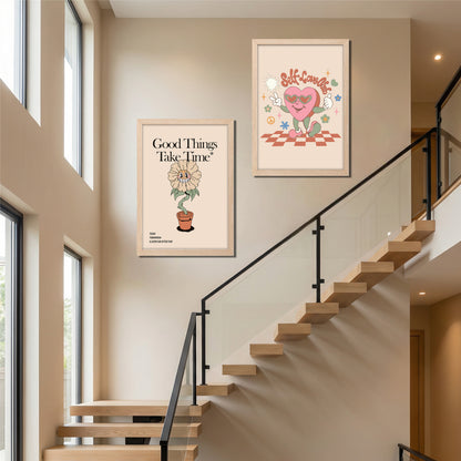 Good Things Take Time Self-Care Wall Art Set of 2