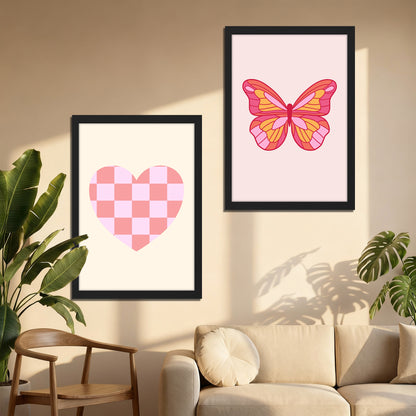 Heart & Butterfly Framed Set