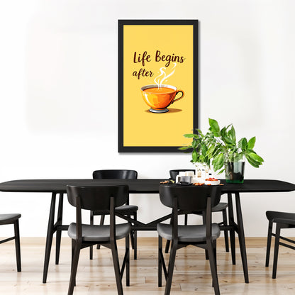 Life Begins After Tea Wall Frame Set of 1