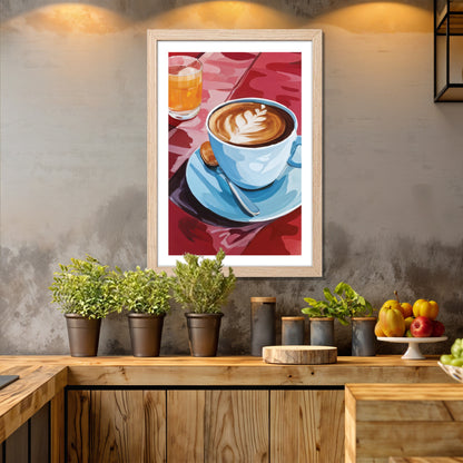 Morning Coffee Art Framed Poster Set of 1