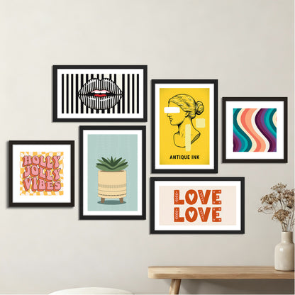 Retro Gallery Wall Set of 6