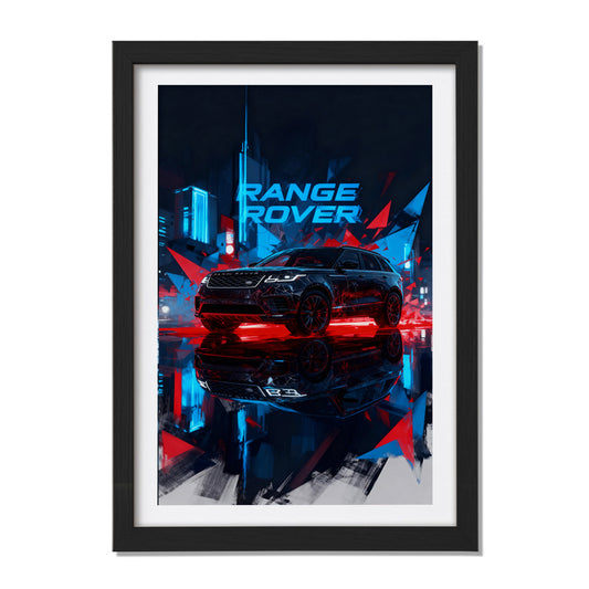 Range Rover Neon Night Wall Frame