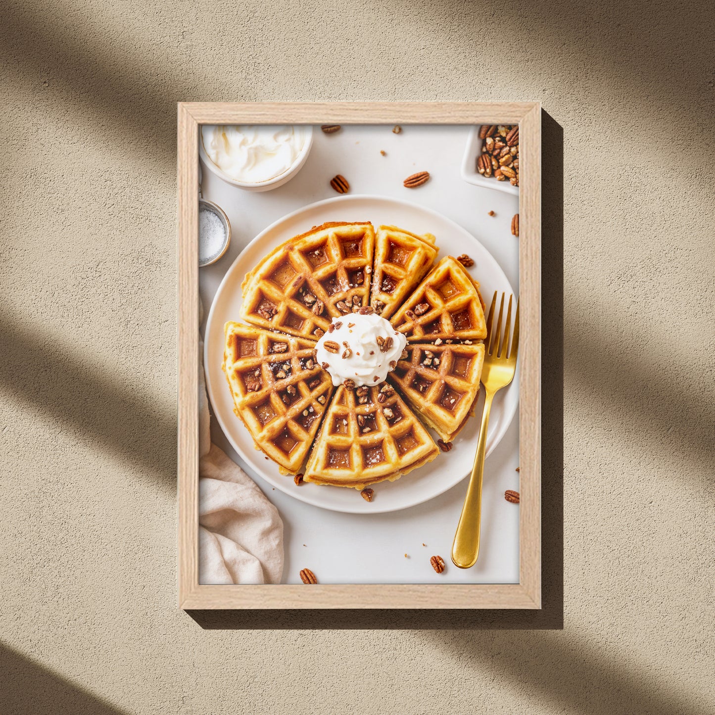 Waffle Slices Wall Frame
