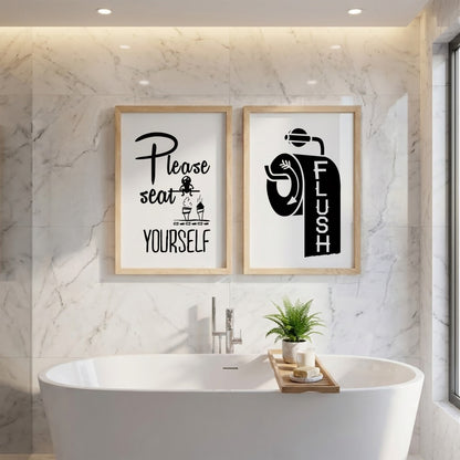 Please Seat Yourself Funny Set of 2
