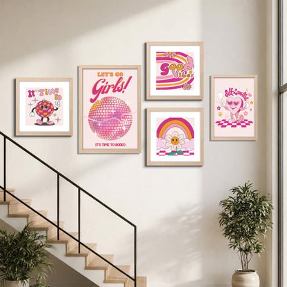 Girly Gallery Wall Set of 5