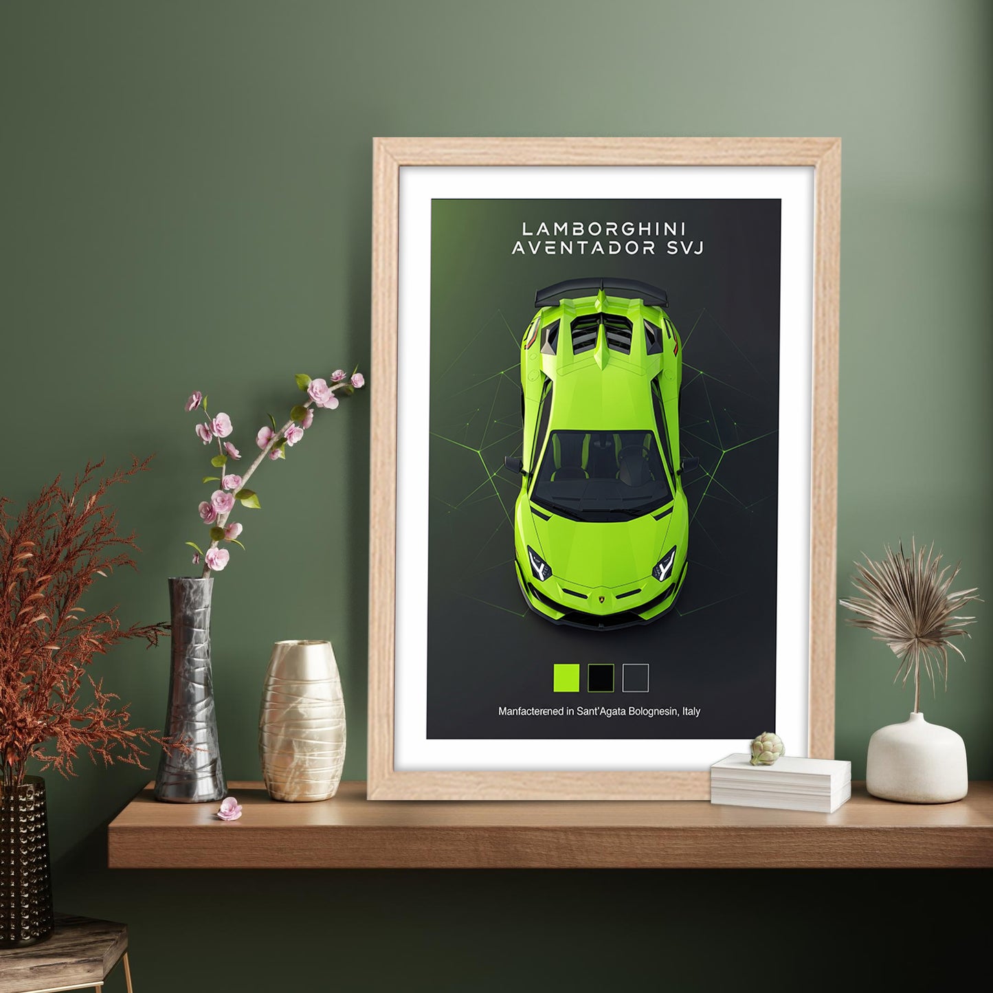 Aventador SVJ Top View Wall Frame