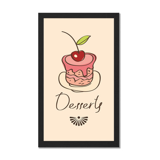 Dessert Illustration Wall Frame Set of 1