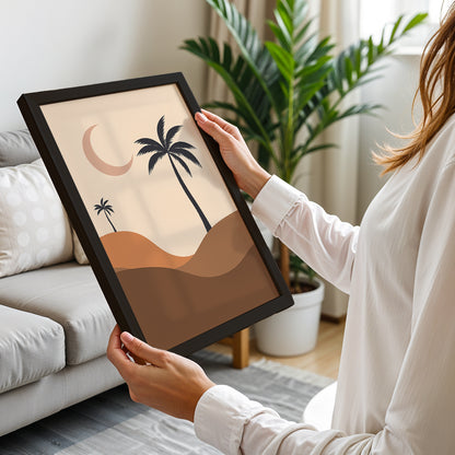 Bohemian Desert Palm Landscape Wall Art