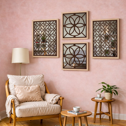 Bloom Mirror Art Set of 4