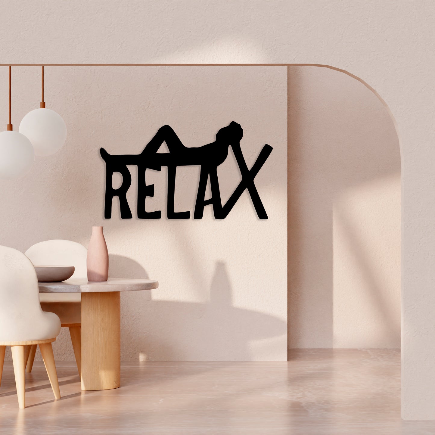 Relax Pinewood Wall Art