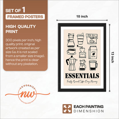 Coffee Essentials Artwork Frame Set of 1