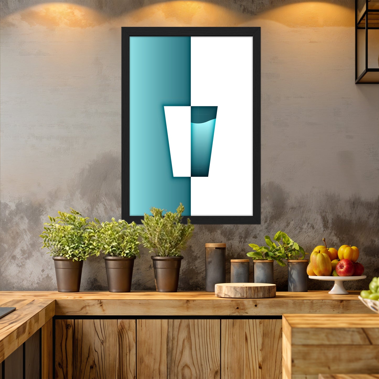 Aqua Glass Wall Frame