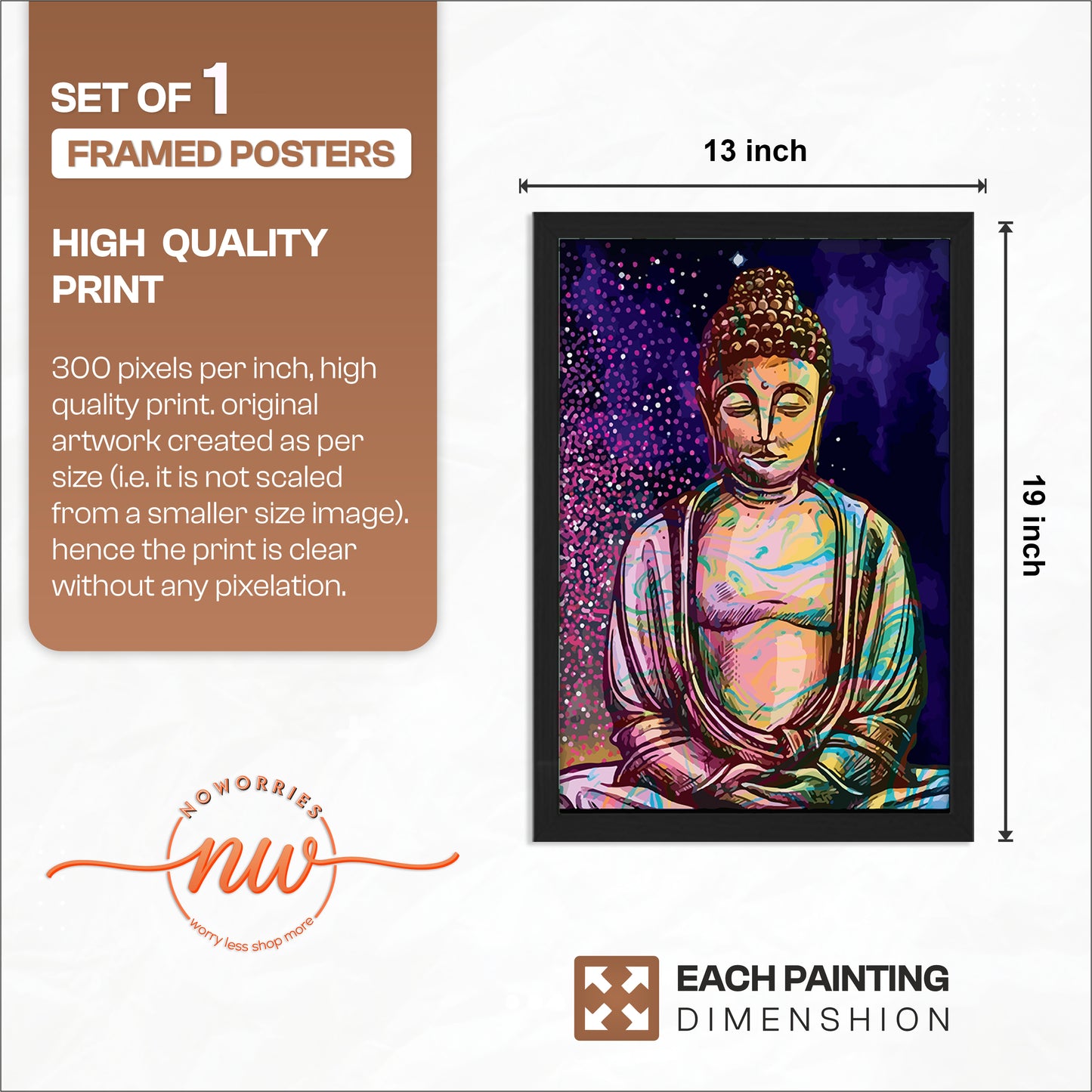 Colorful Buddha Frame