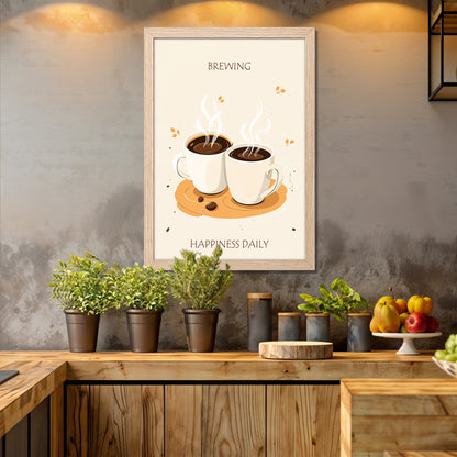 Brewing Happiness Coffee Frame Set of 1