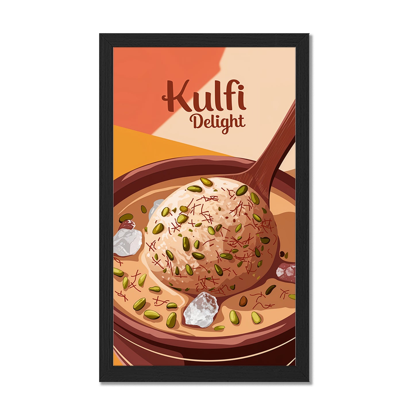Kulfi Delight Food Art Frame Set of 1