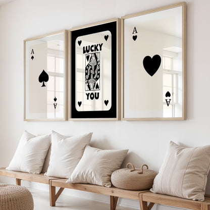 Ace & Lucky Trio Wall Frames Set of 3