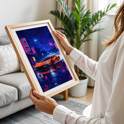 Cyberpunk Lambo Wall Frame