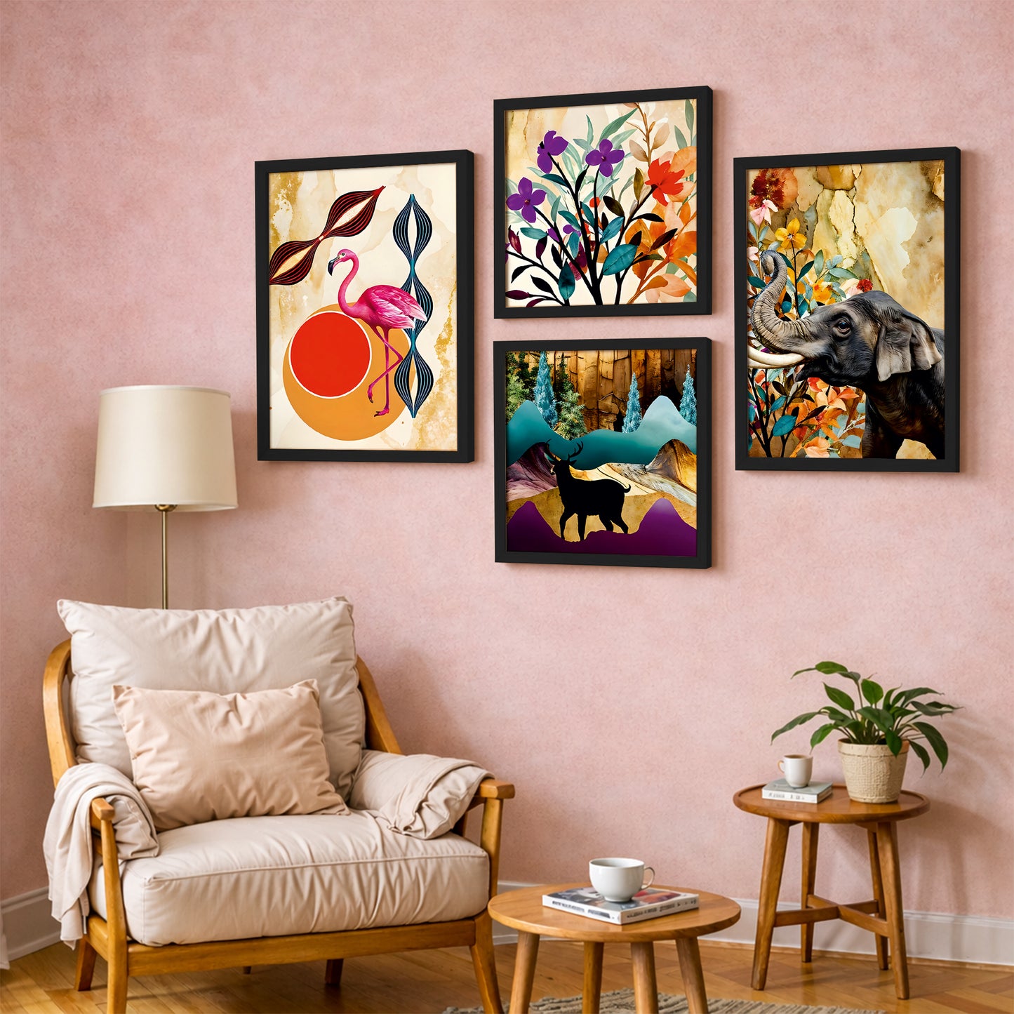 Jungle Bloom Collection Set of 4