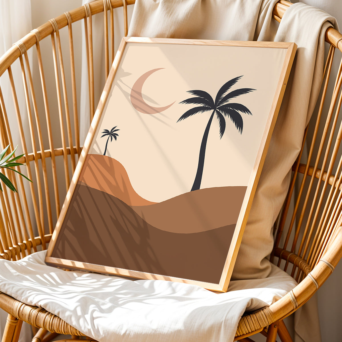 Bohemian Desert Palm Landscape Wall Art