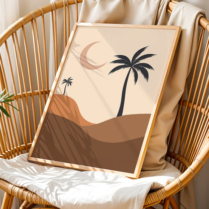 Bohemian Desert Palm Landscape Wall Art