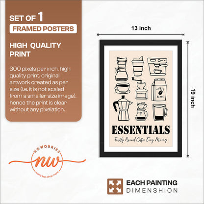 Coffee Essentials Artwork Frame Set of 1