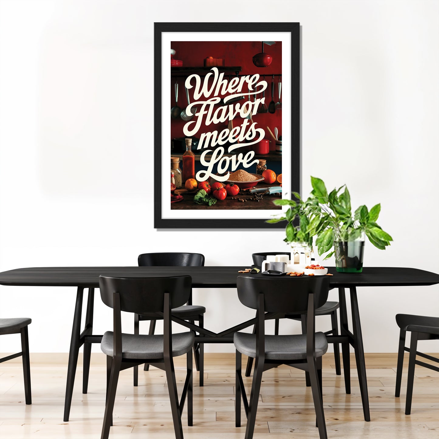 Flavor Meets Love Wall Frame