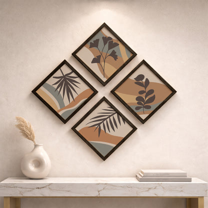 Boho Botanical Wall Frame Set of 4