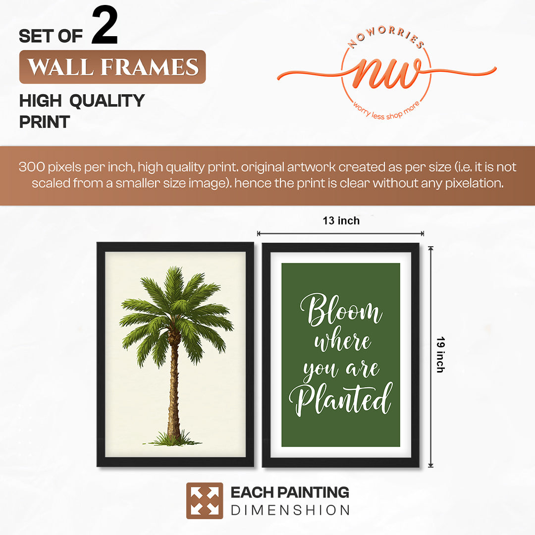 Bloom Where You Are Planted Wall Art Set of 2