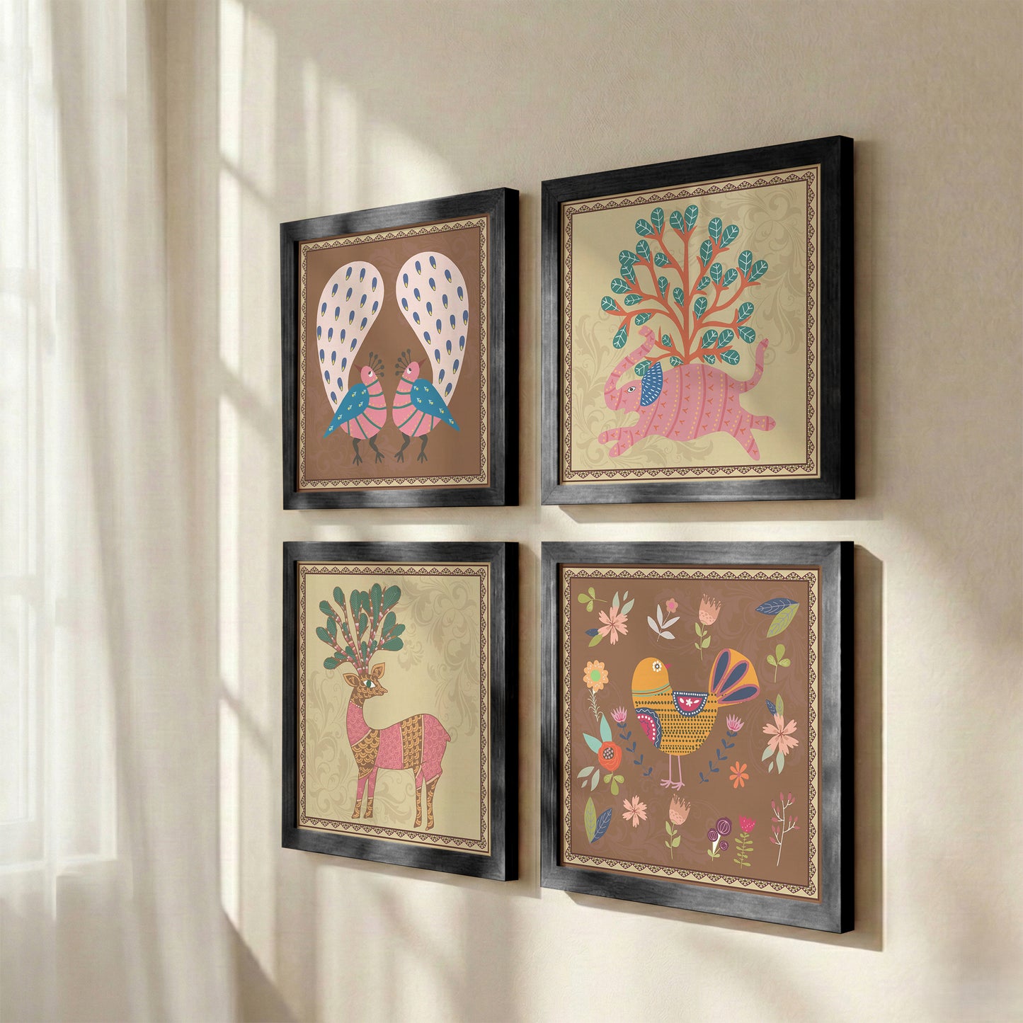 Whimsical Wildlife Frame Set of 4