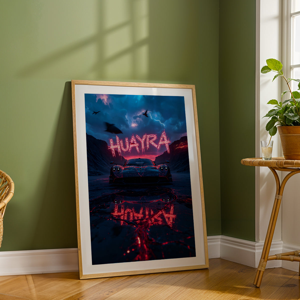 Huayra Neon Storm Wall Frame