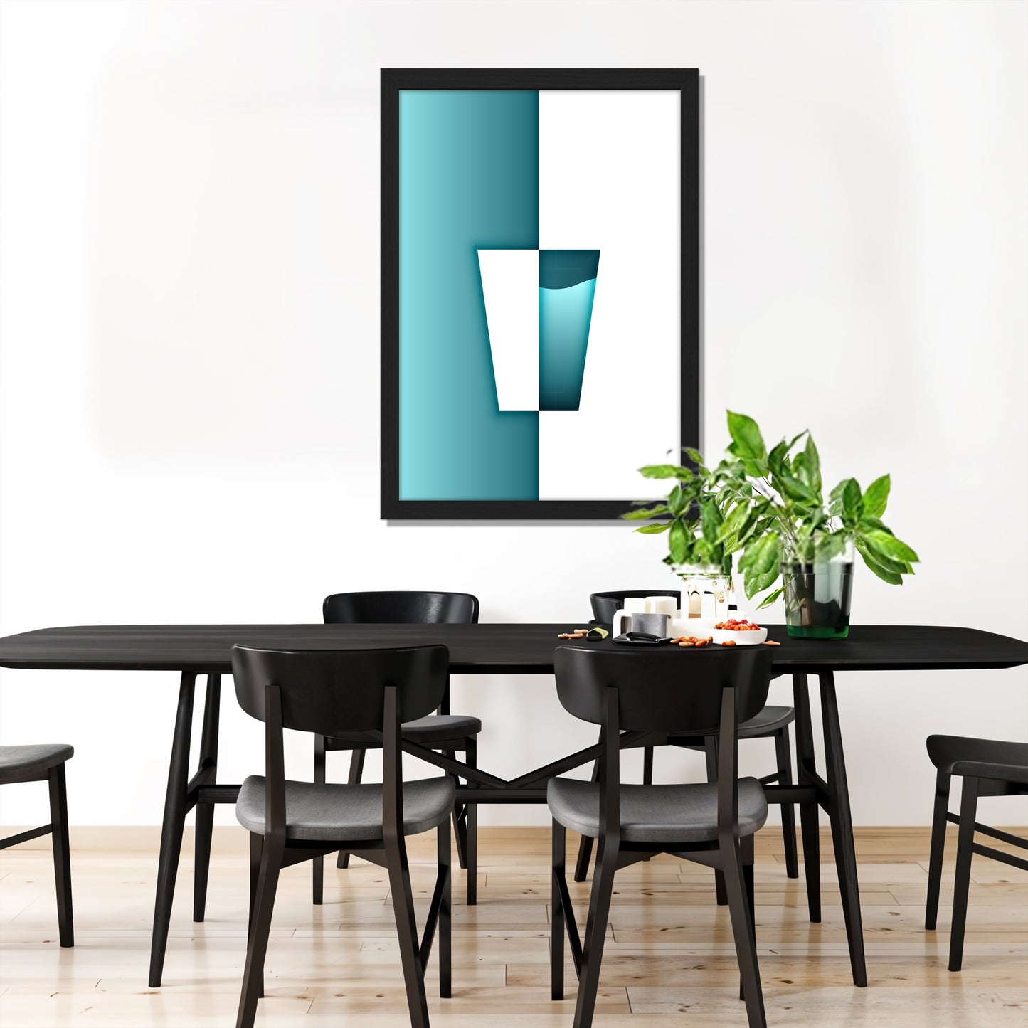 Aqua Glass Wall Frame