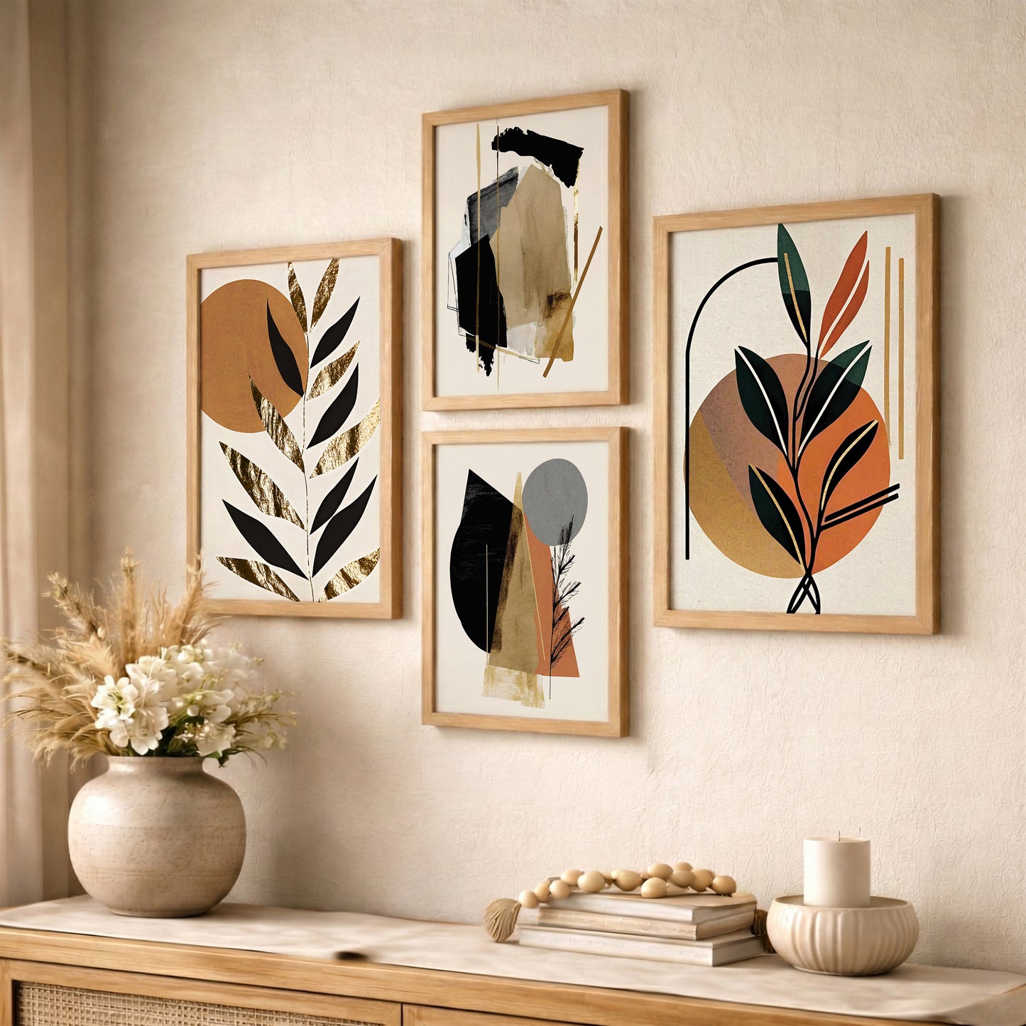 Premium Abstract Wall Decor - Set of 4
