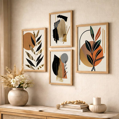 Premium Abstract Wall Decor - Set of 4