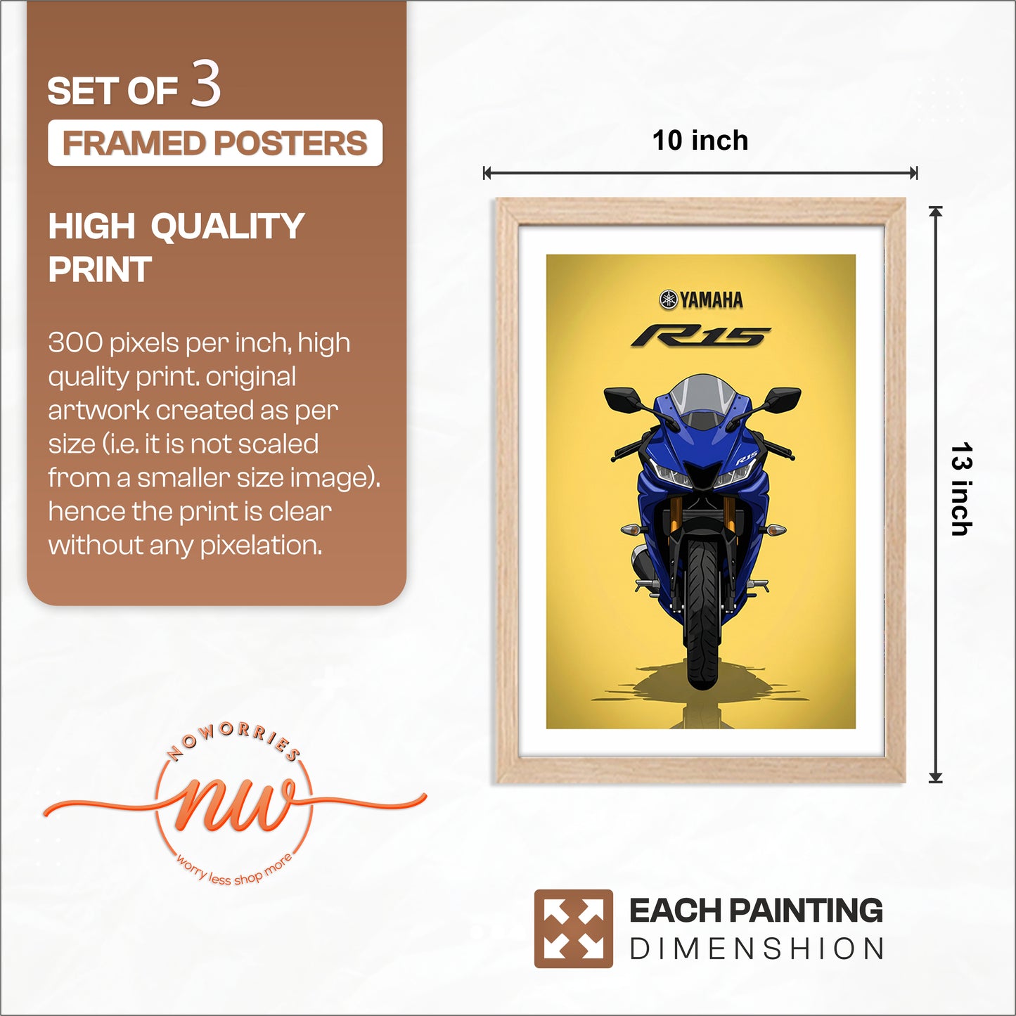 Sport Bike Wall Art Trio
