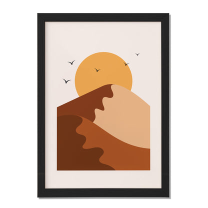Abstract Desert Sun Landscape Wall Art