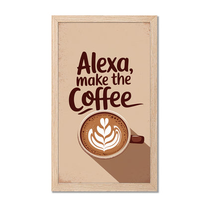 Minimal Coffee Quote Wall Frame