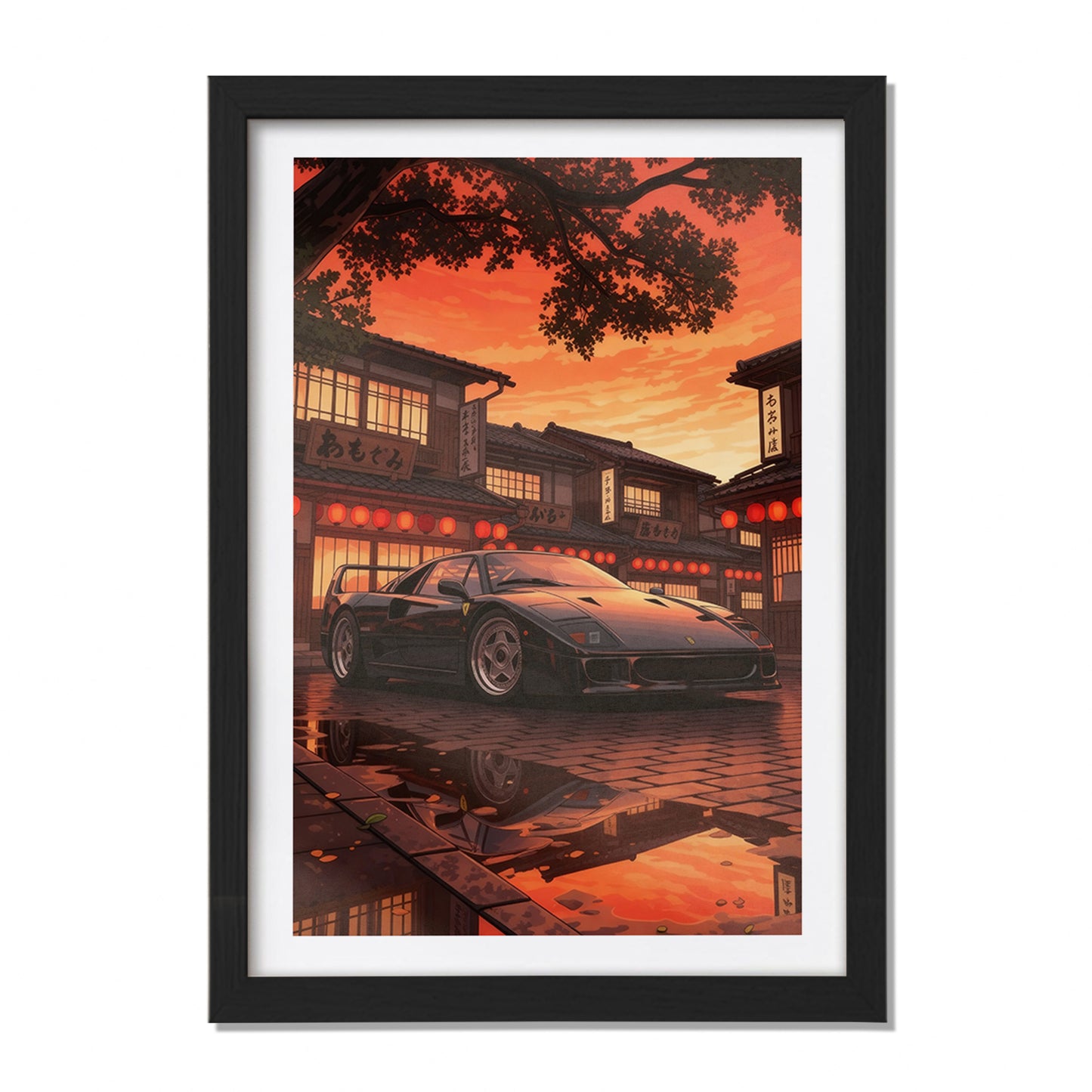 Supercar Evening Glow Wall Frame