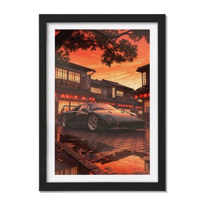 Supercar Evening Glow Wall Frame