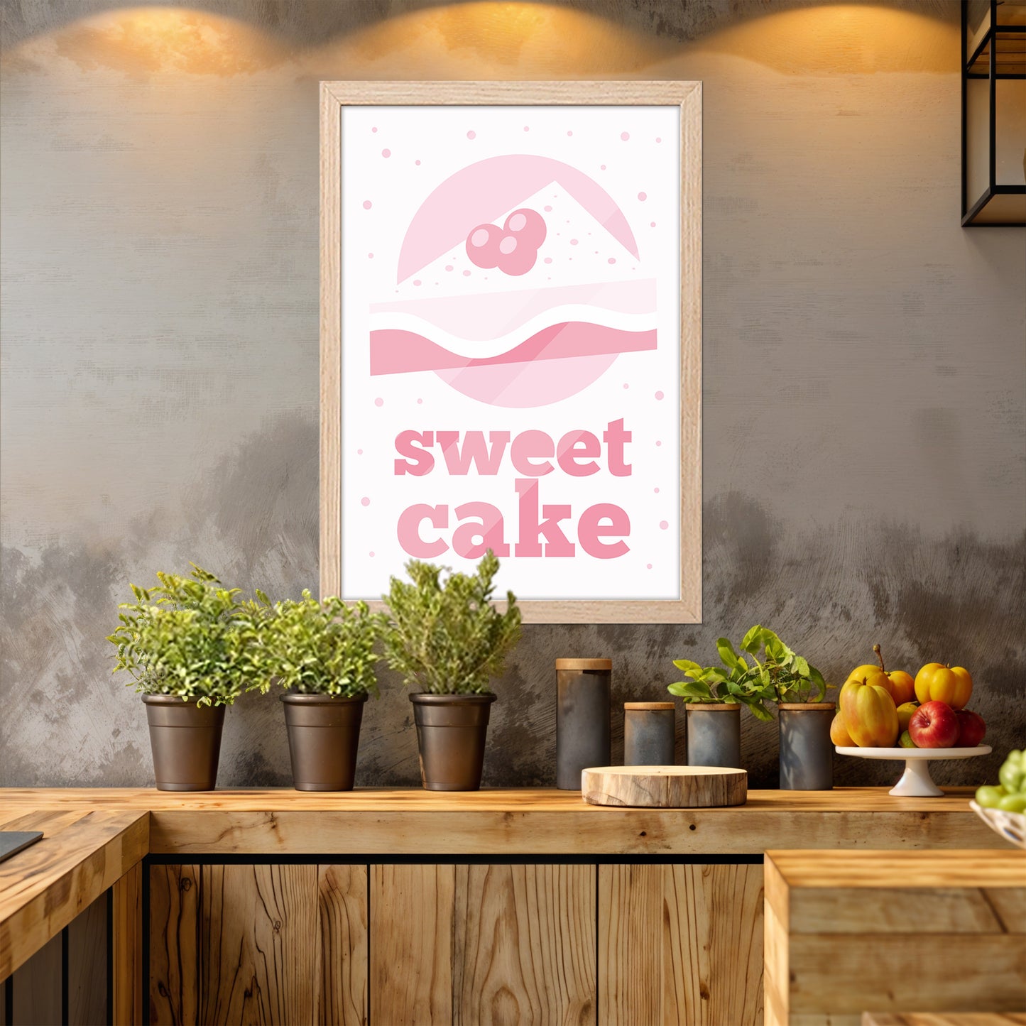 Pink Cake Wall Frame
