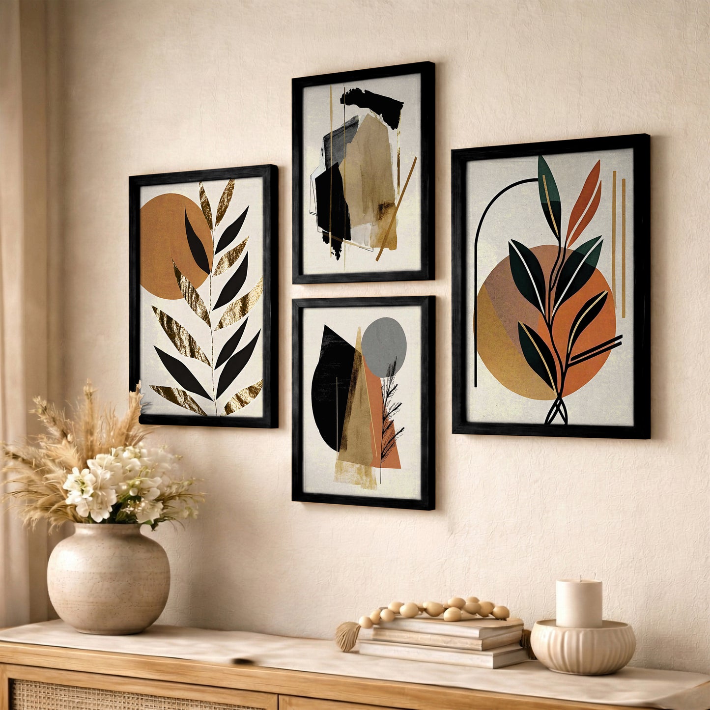 Premium Abstract Wall Decor - Set of 4