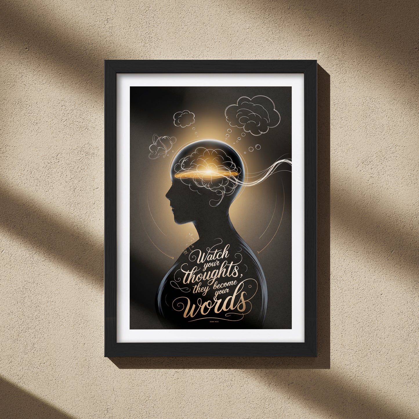 Watch Your Thoughts Motivational Poster
